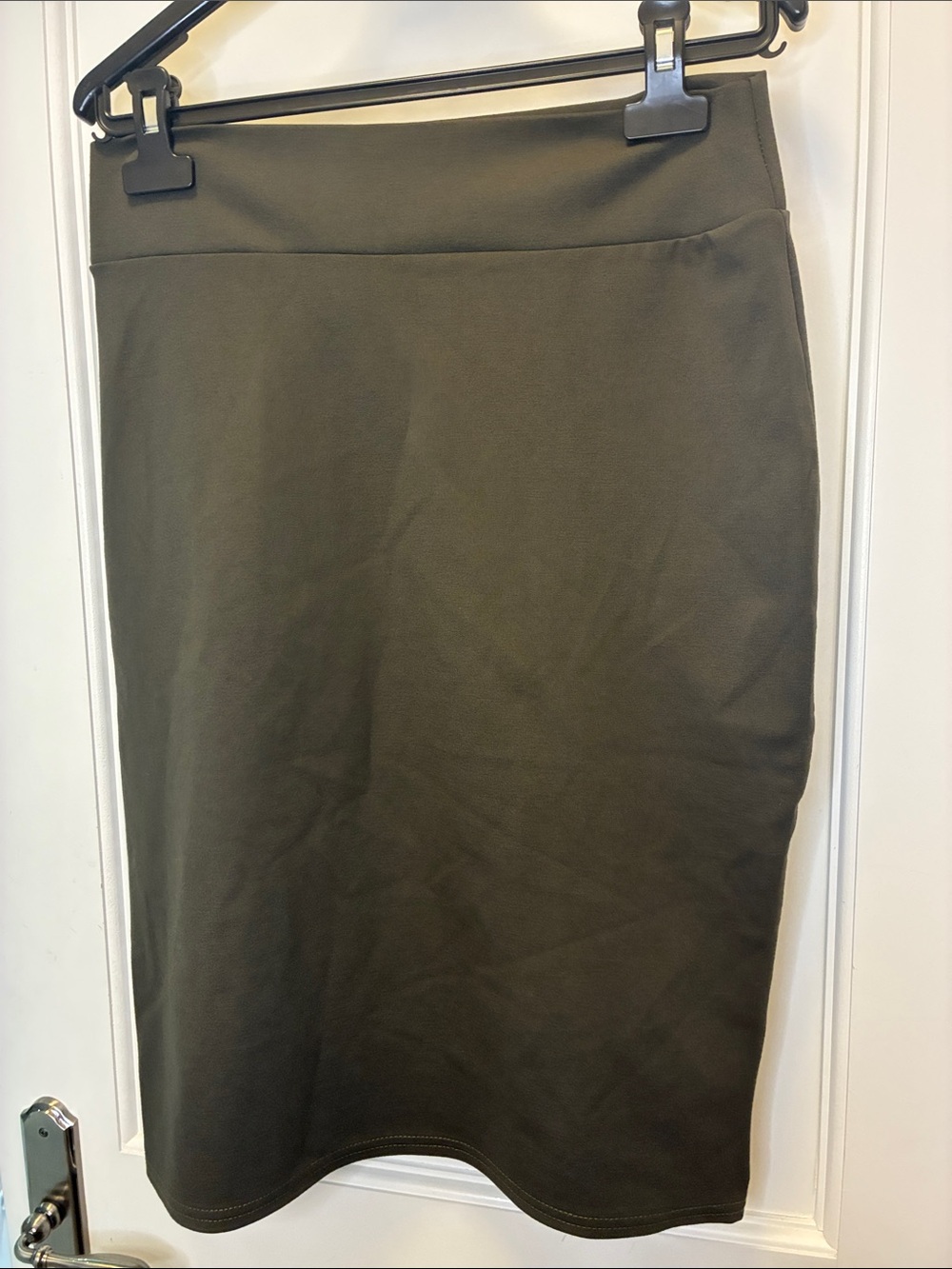 NWT KMW Olive Green High-Waist Stretch Pencil Skirt L 👵MTSK12